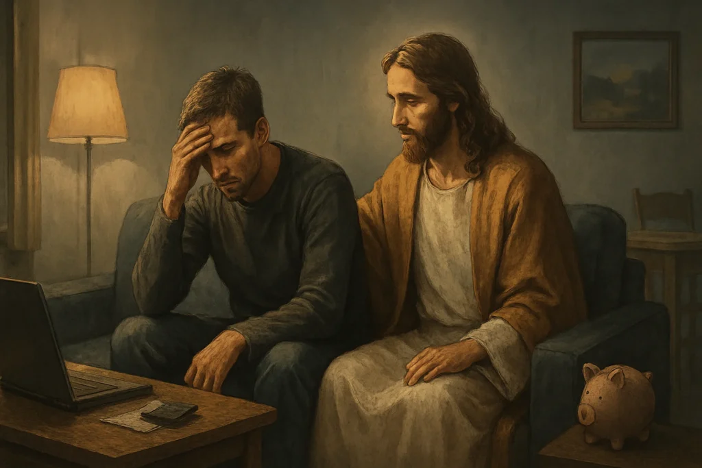 Imagem horizontal 16:9 representando como encontrar Jesus na solidão e na crise hoje, com elementos que simbolizam esperança e fé, sem textos escritos